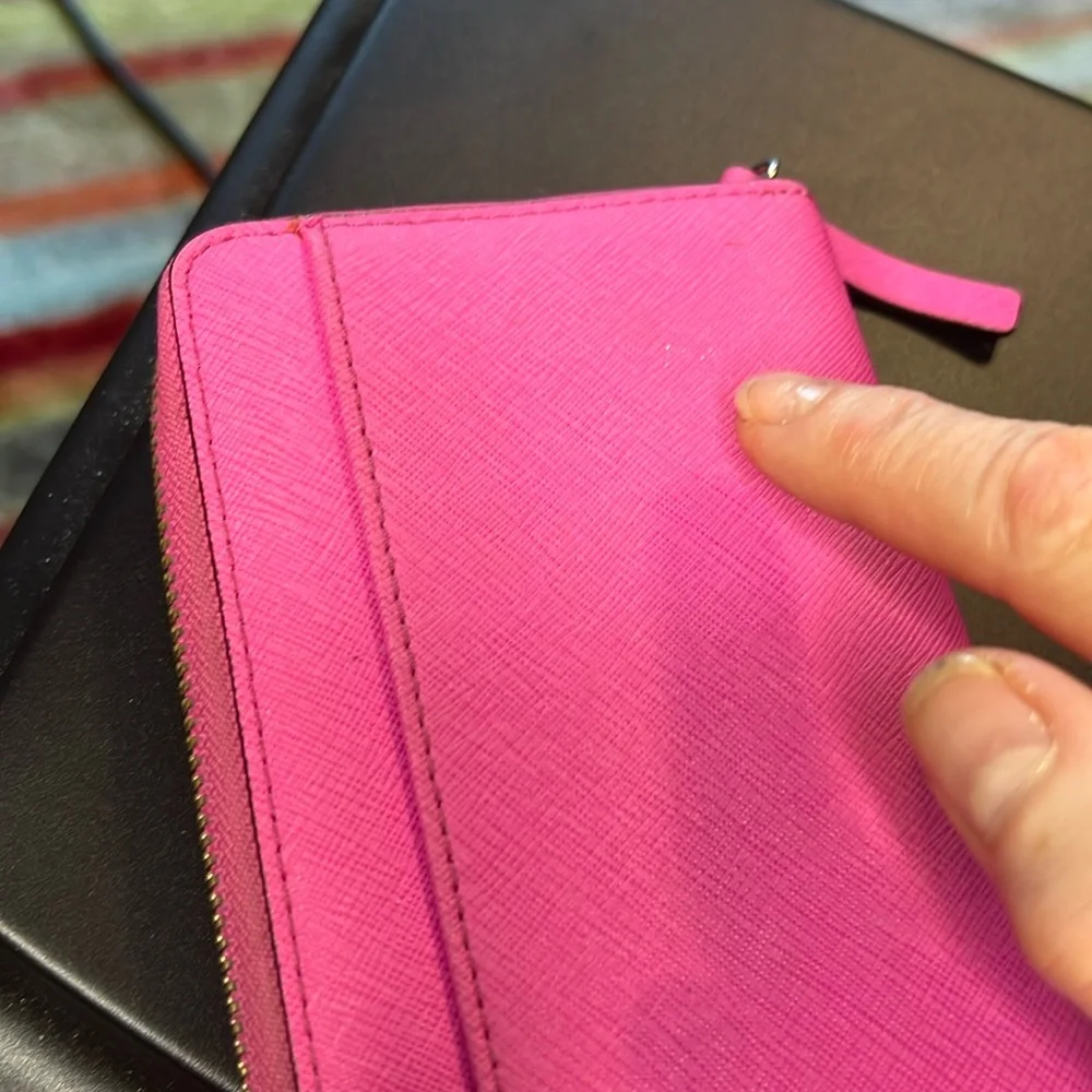 Kate Spade Pink Saffiano Leather Wallet